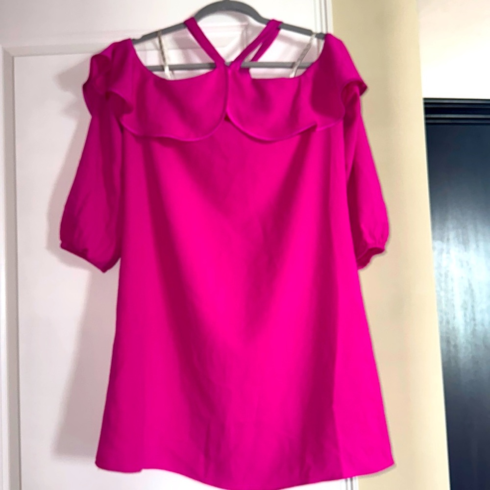 NWOT Lilly Pulitzer size 4 Pink Dress w/3/4 length sleeves.